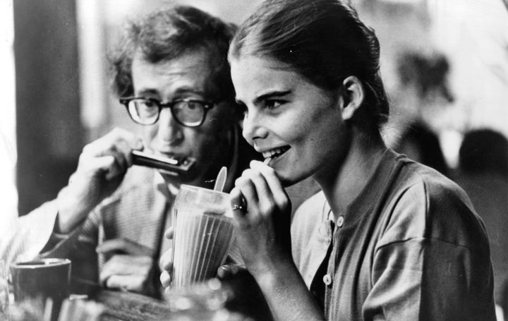 Woody Allen plays harmonica to Mariel Hemingway in a scene from the film "Manhattan" (1979).