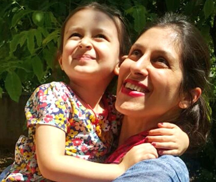 Nazanin Zaghari-Ratcliffe with her daughter Gabriela.