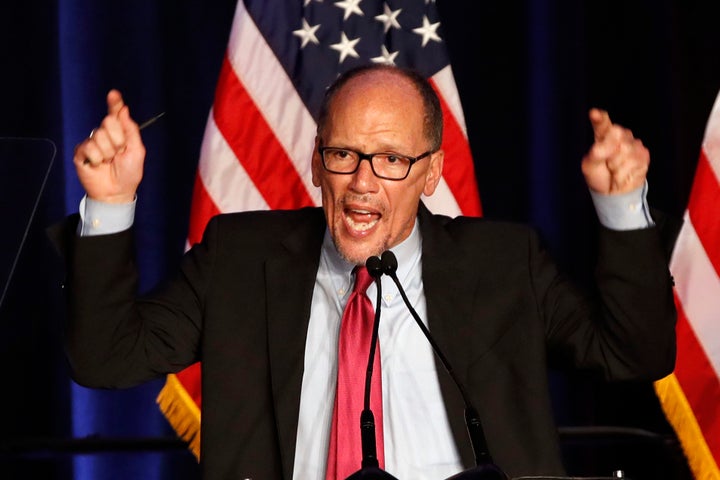 Tom Perez, chairman of the Democratic National Committee, at an election night celebration on Nov. 6 in Washington.