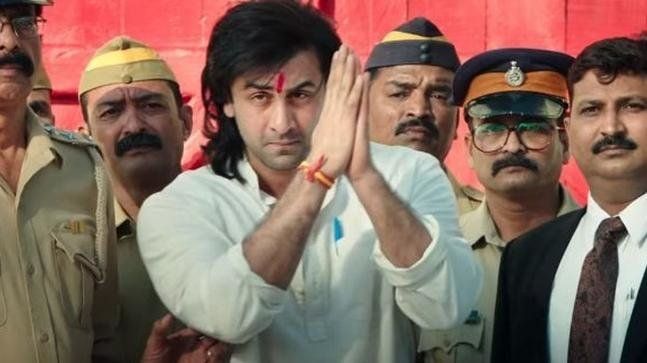 Ranbir Kapoor as Sanjay Dutt in 'Sanju.'