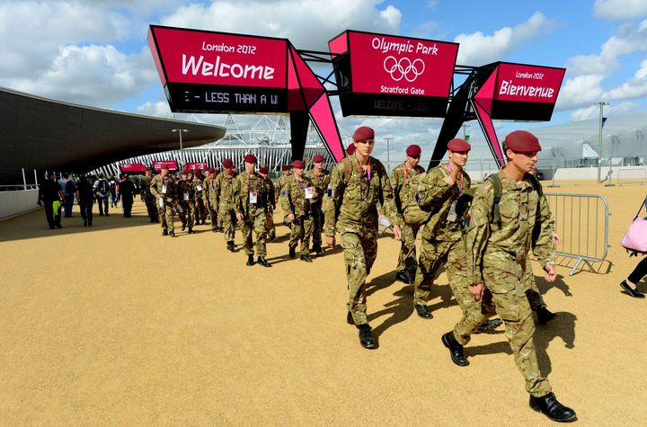 Soldiers were deployed to help out with security for the London Olympics in 2012 