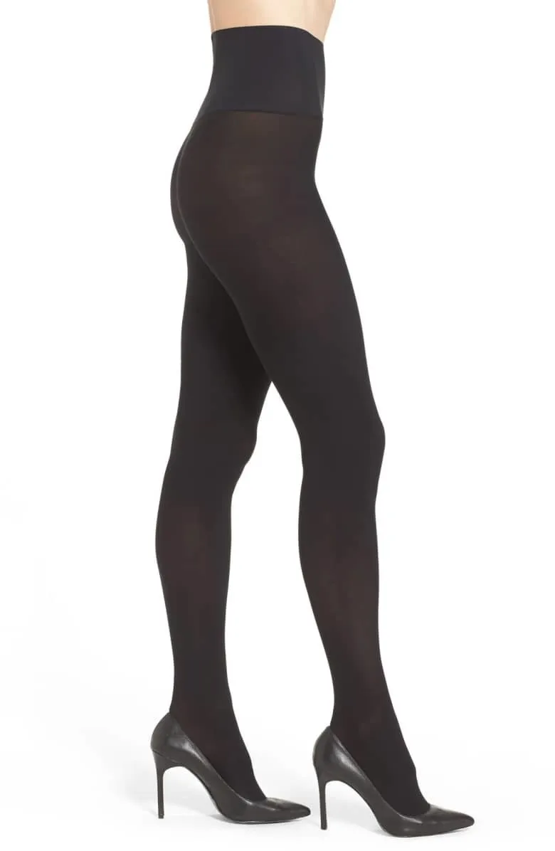 Black Style 50 Opaque Velour No Waistband Tights