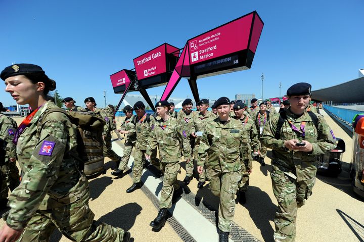 British Army troops at the 2012 Olympics