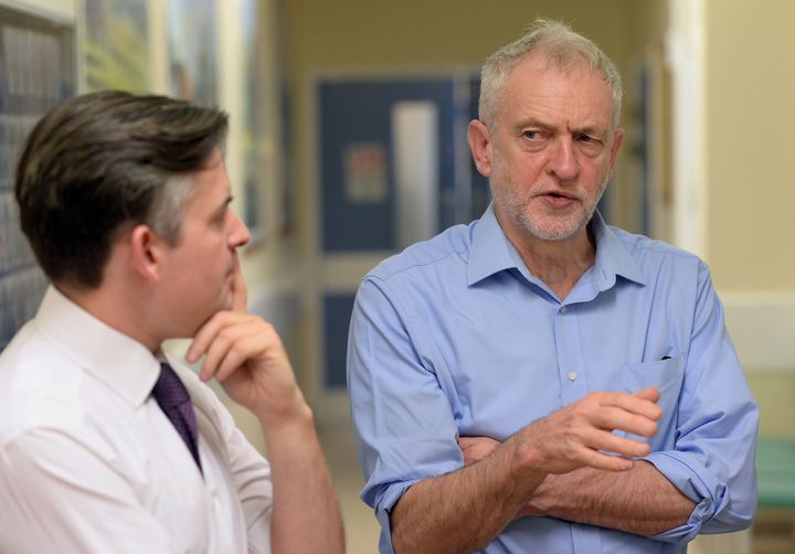 Jonathan Ashworth and Jeremy Corbyn