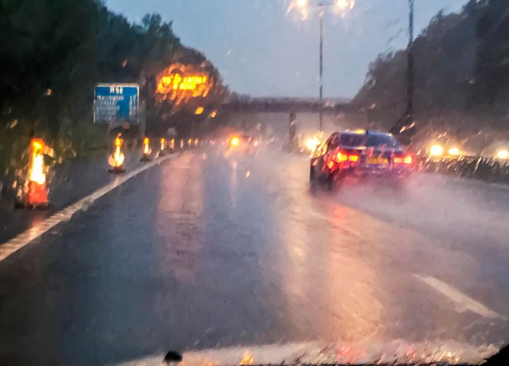 Drivers were warned over heavy rain and wet road conditions on Wednesday (file photo).
