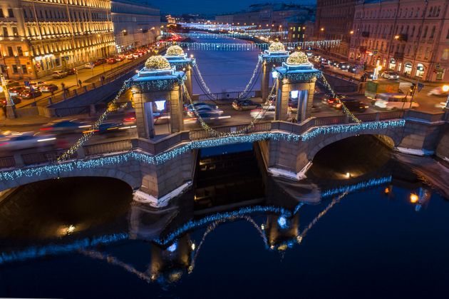 Γέφυρα Λομονόσοφ στην Αγία Πετρούπολη