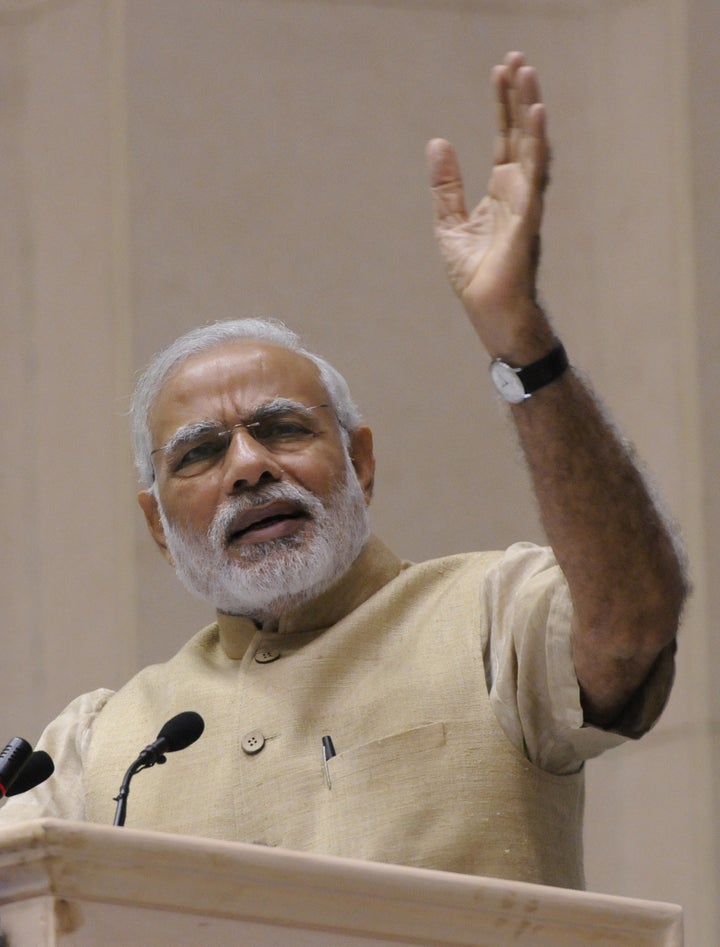 Prime Minister Narendra Modi gestures during his speech at the 10th annual Convention of the Central Information Commission in October 2016. "RTI is not only about the right to know but also the right to question. This will increase faith in democracy," he had said.