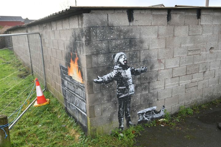 Locals in Port Talbot, Wales, first spotted the mural on Tuesday.
