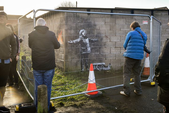 The local council cordoned off the mural to protect it.