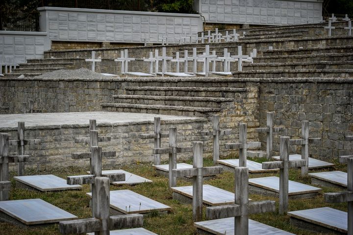 Φωτογραφία αρχείου από τΤελετή μνήμης προς τιμήν Ελλήνων πεσόντων Στρατιωτικών κατά τον Ελληνο-Ιταλικό πόλεμο στο Στρατιωτικό Κοιμητήριο στην Κλεισούρα Αλβανίας την Κυριακή, 28 Οκτωβρίου 2018