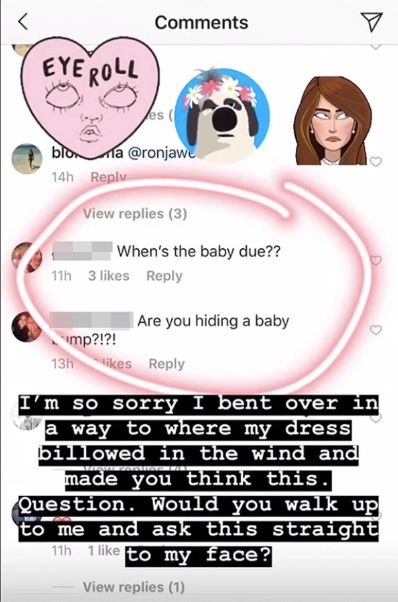 Cuoco shut down pregnancy rumors in a since-deleted Instagram story.
