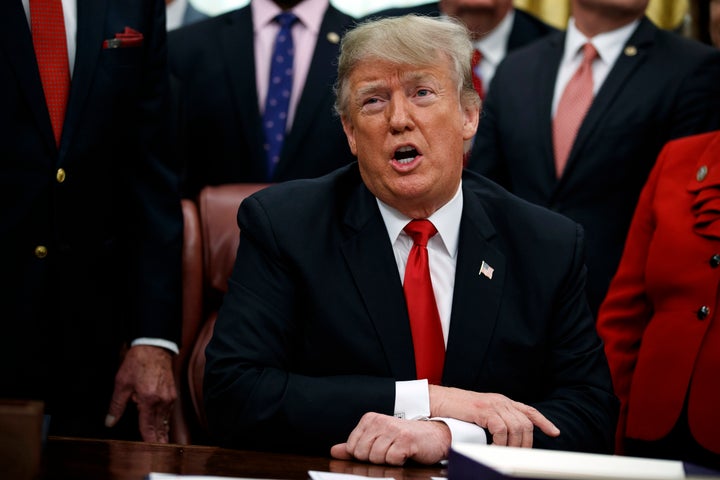 President Donald Trump makes a statement on the possible government shutdown in the Oval Office of the White House, Friday, Dec. 21, 2018, in Washington. (AP Photo/Evan Vucci)