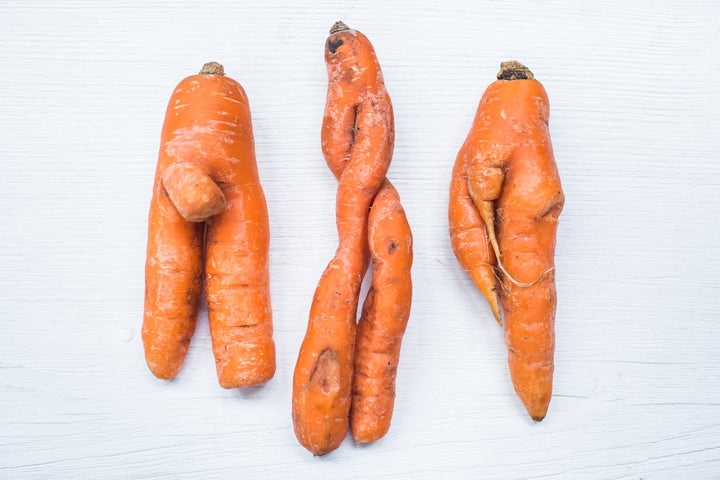 Some food is discarded simply because it's a wonky shape.