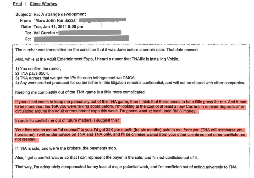 Alex Jones Lawyer Violated Legal Ethics By Soliciting Porn Bribes - in emails to opposing counsel that later surfaced during arbitration randazza brazenly pursued bribes to