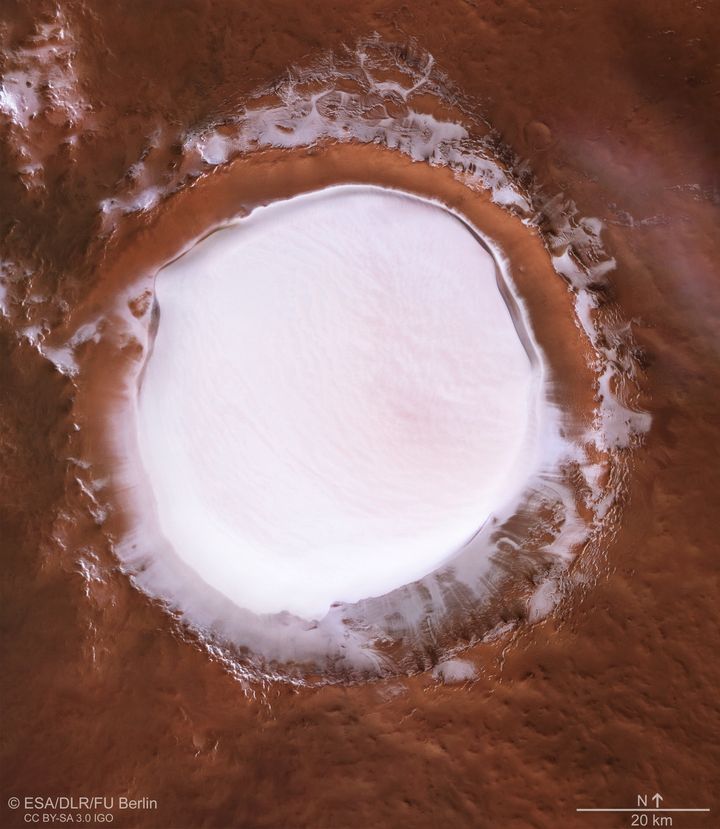 The pictures had some people wondering about a future filled with winter resorts on Mars.