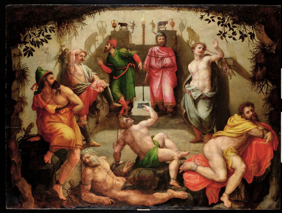 Plato's Cave (oil on panel)Flemish School, (16th