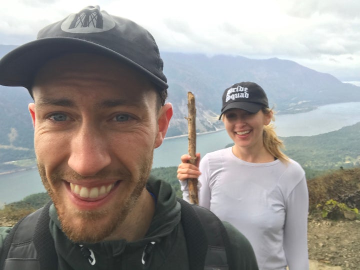 Adam and I at our first stop: Portland. We hiked for the first time in our lives.