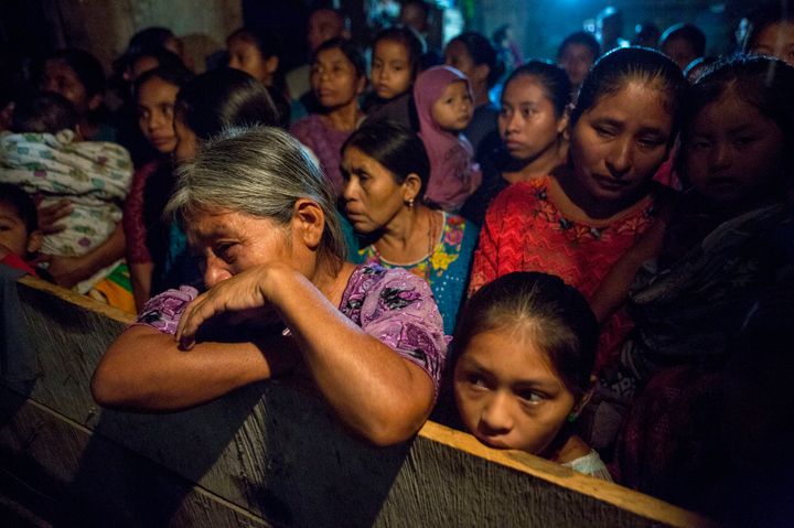 Elvira Choc grieves as she attends a memorial service Monday for her 7-year-old granddaughter, Jakelin Caal Maquin, in San Antonio Secortez, Guatemala. The body of the girl who died in U.S. Border Patrol custody was handed over to family members in her native country for a last goodbye.