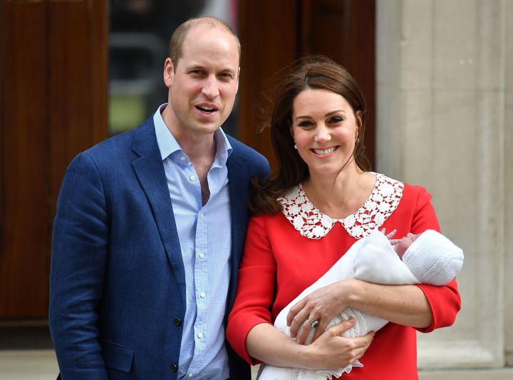 The Duke and Duchess of Cambridge leaving hospital with new addition Prince Louis 