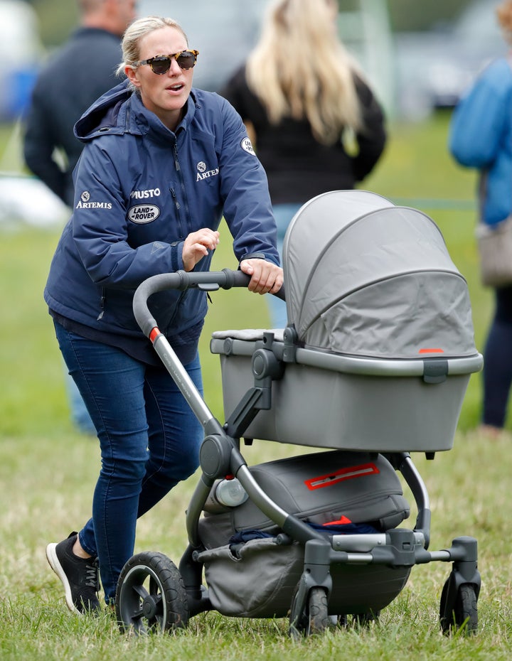 Zara Tindall with new baby Lena 