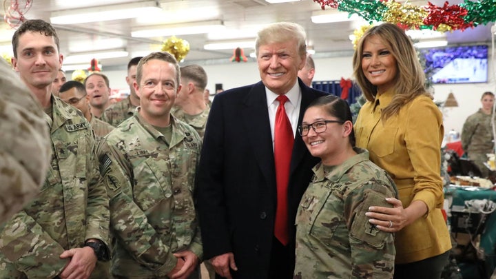 Image result for Trump, Melania visit Iraq