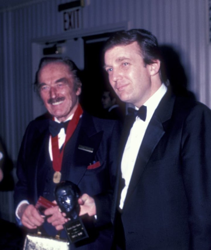 A new report suggests that Donald Trump’s diagnosis of bone spurs may have been made at the request of his father, Fred Trump (pictured with his son in 1985). 