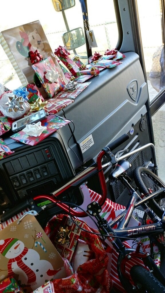 Curtis Jenkins ended up buying and wrapping about 70 gifts for kids on his bus route.