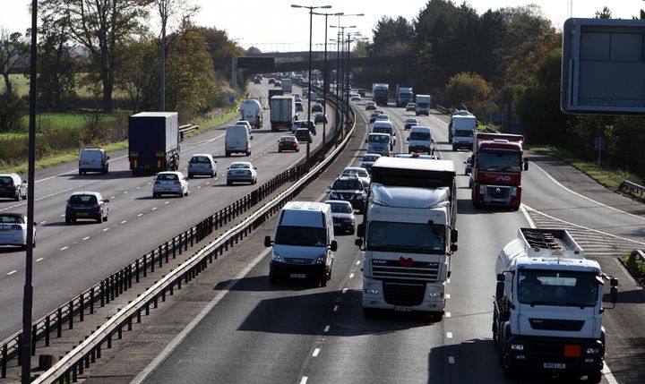 The incident happened on the M1 motorway in West Yorkshire (file photo).