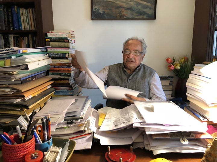 Justice P.B. Sawant at his home in Pune