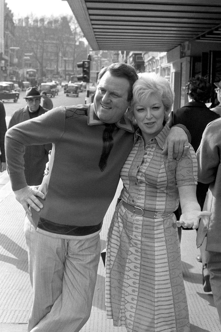 June Whitfield pictured alongside her colleague Terry Scott in 1976.
