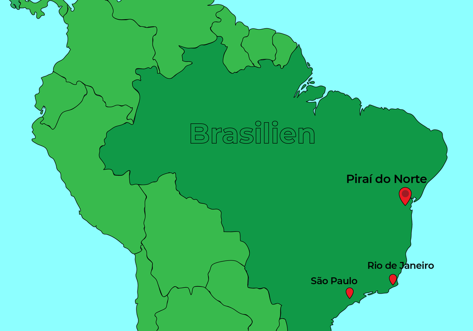 Der Ort Piraí do Norte liegt im brasilianischen Bundestaat Bahia und hat etwa 10.000 Einwohner.