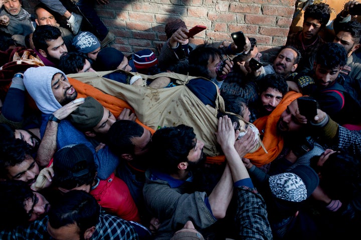 In Kashmir, where civilians jostle to touch their hands to the feet of dead militants at funerals, and then rub their hands on their faces — a gesture usually performed at the shrines of saints —every passing year of detention has only heightened Alam’s legend.