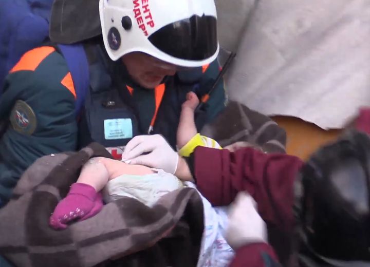 Baby Ivan Fokin was pulled after 35 hours in freezing rubble 