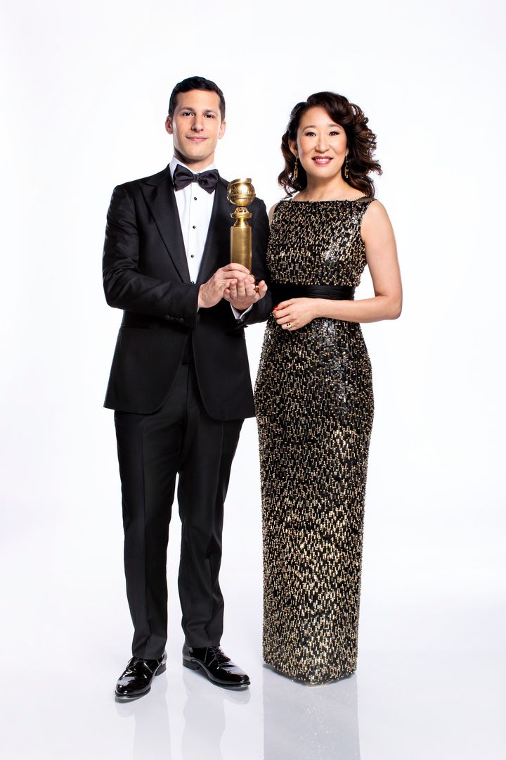 Golden Globes co-hosts Andy Samberg and Sandra Oh don't plan to focus on politics during the show.