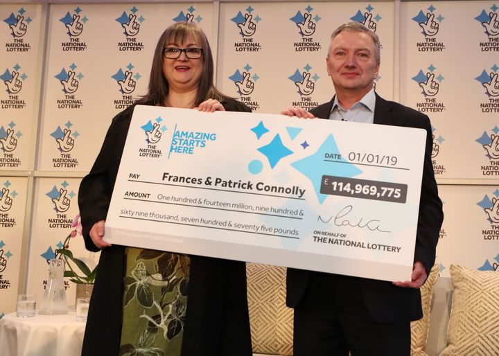 Frances Connolly, 52, and Patrick Connolly, 54, from Moira in Northern Ireland, who scooped a £115 million EuroMillions jackpot in the New Year’s Day lottery draw