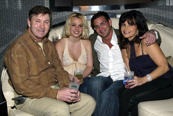 Singer Britney Spears and family, including father Jamie, brother Bryan and mother Lynne, pictured together in 2006.