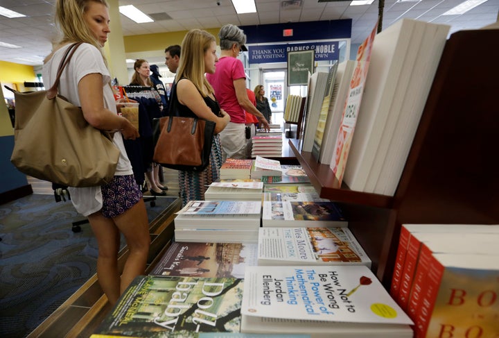 People shop at a newly opened Barnes & Noble College bookstore at The College of New Jersey in Ewing Township in 2015.