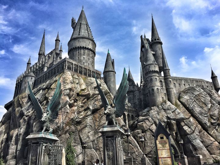 The grounds of Hogwarts, as imagined at Universal Studios, Florida