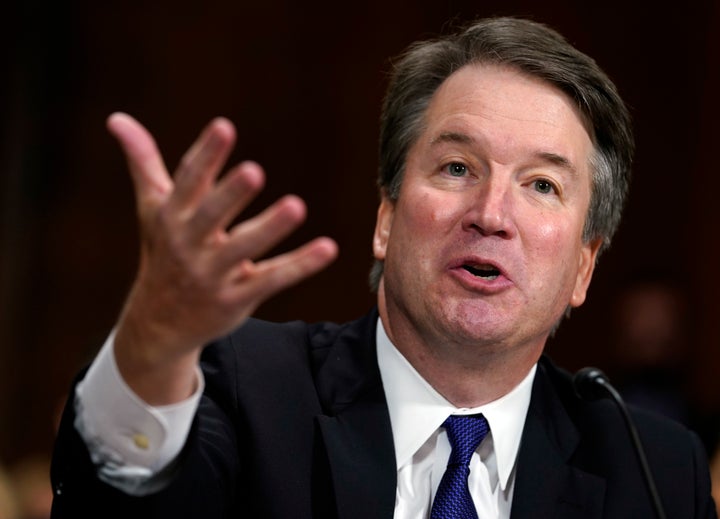 Brett Kavanaugh testifies before the Senate Judiciary Committee in September.