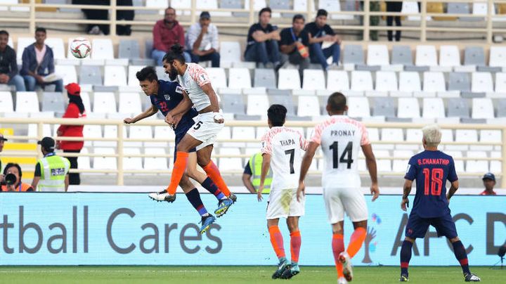 Indian team in action at the AFC Asian Cup Tournament 