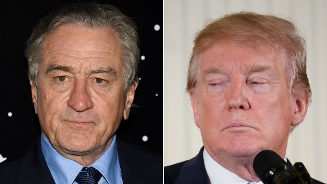 “I thought maybe as a New Yorker he understands the diversity in the city but he’s as bad as I thought he was before -- and much worse. It’s a shame. It’s a bad thing in this country," Robert De Niro (left) said of President Donald Trump.