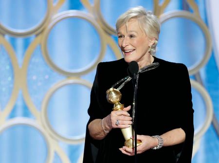 Glenn Close wins Best Performance by an Actress in a Motion Picture - Drama at the Golden Globes.