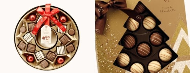 Cacau Show tem seção personalizada de chocolates para o Natal.