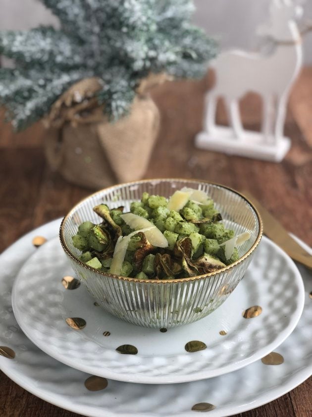 Salada de batata com pesto