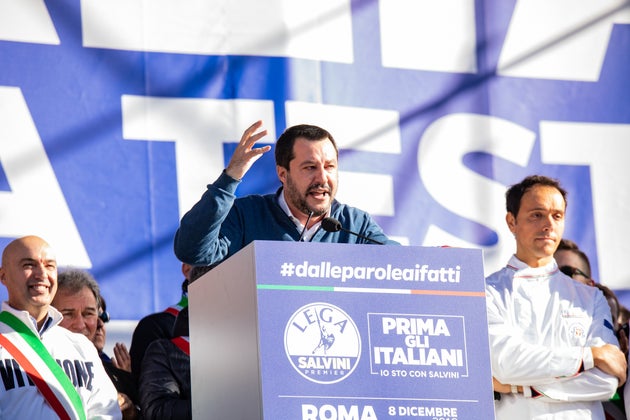 Salvini bei einem Auftritt.