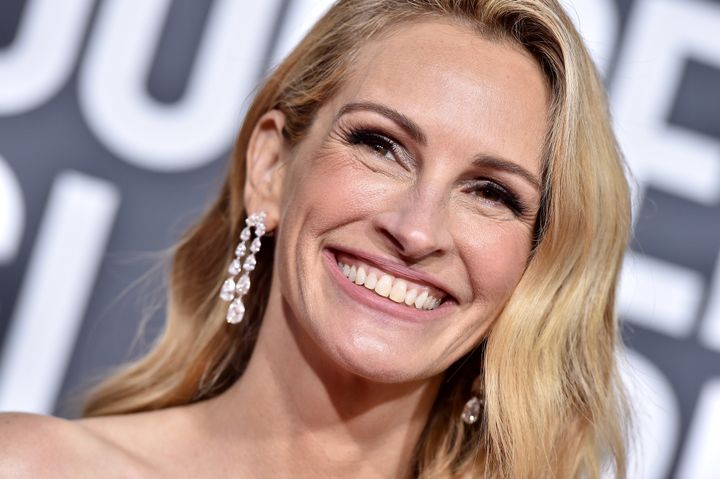 Julia Roberts was all smiles at the Golden Globes on Sunday.