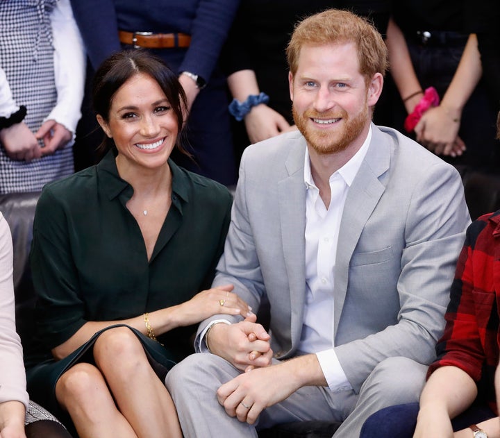 Meghan, Duchess of Sussex, and Prince Harry, Duke of Sussex, make an official visit to Sussex on Oct. 3, 2018.