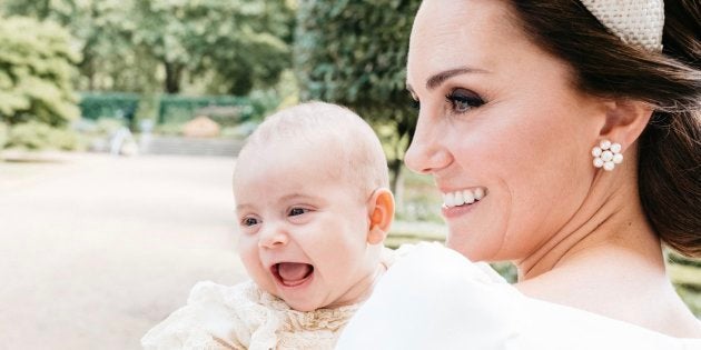 Kate Middleton e o pequeno Louis.