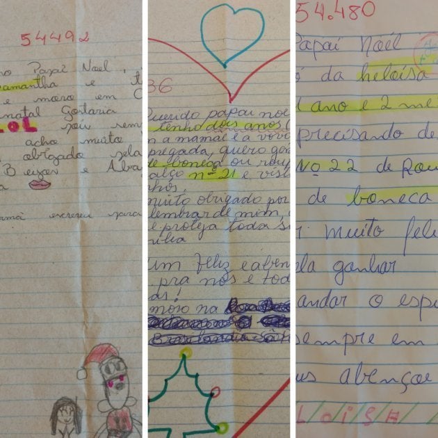 Algumas das cartinhas adotadas pela equipe do Huffpost Brasil.