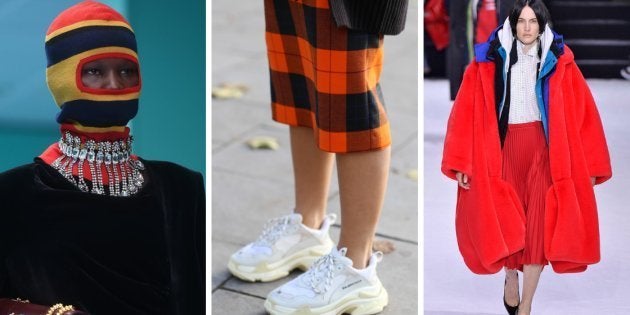 Balaclavas, tênis feios e casacos oversized estiveram entre as grandes tendências de 2018.